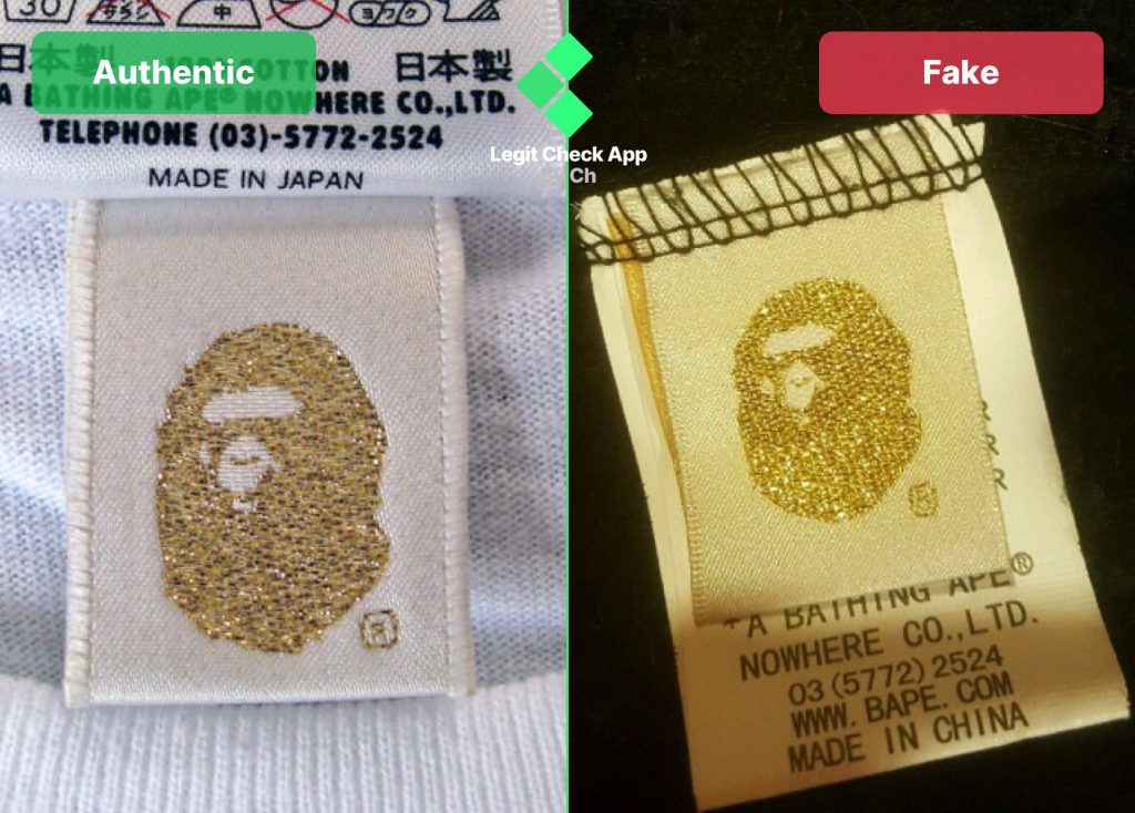 Bape Gold Tag Real Vs Fake Comparison Guide - Legit Check App